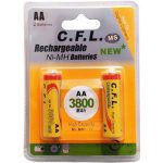 باتری قلمی شارژی دوتایی C.F.L 3800 میلی آمپر سایز AA
