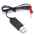 شارژر USB باتری لیتیومی 3/7 ولت قطع کن دار با فیش قرمز