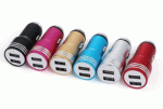 شارژر فندکی دارای 2 پورت USB ( آبی رنگ )